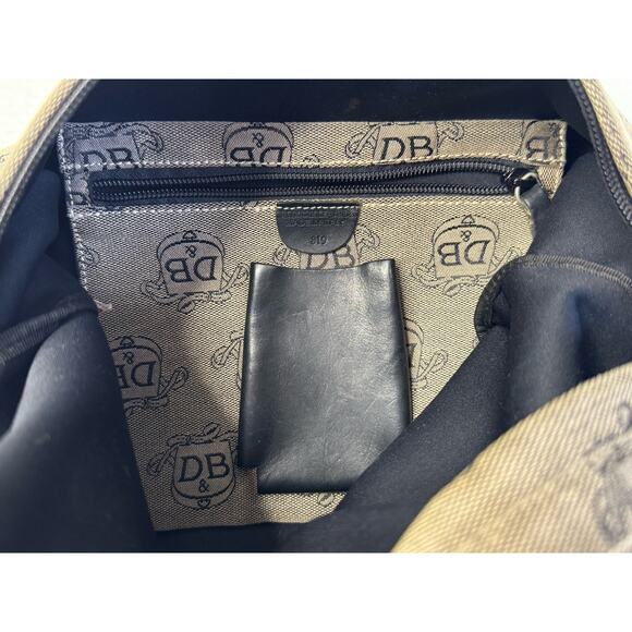 Vintage Y2K DOONEY & BOURKE Monogram Logo Canvas Shoulder Bag Designer Tote - Picture 9 of 11